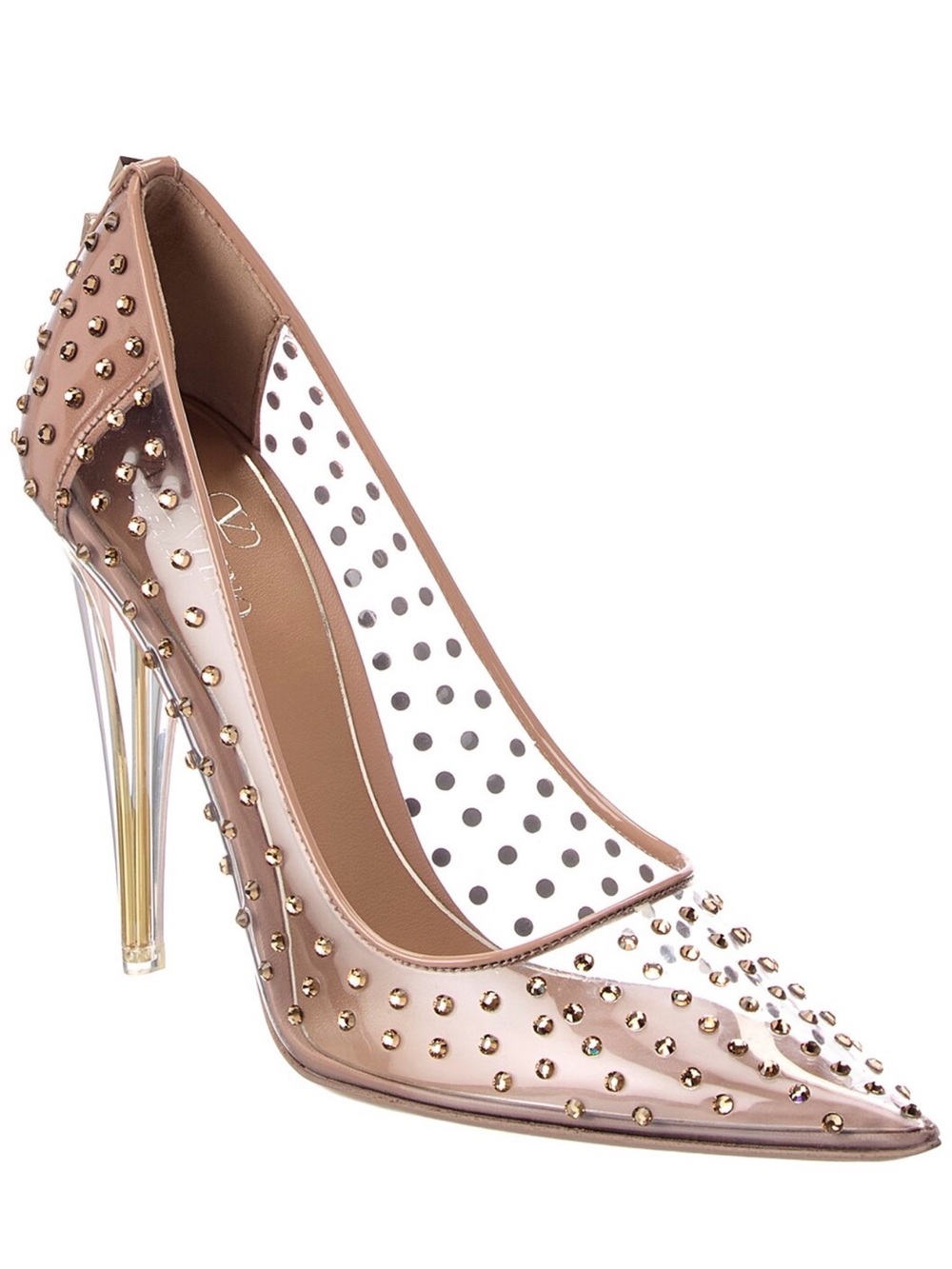Valentino Rockstud 110 Vinyl & Leather Pump